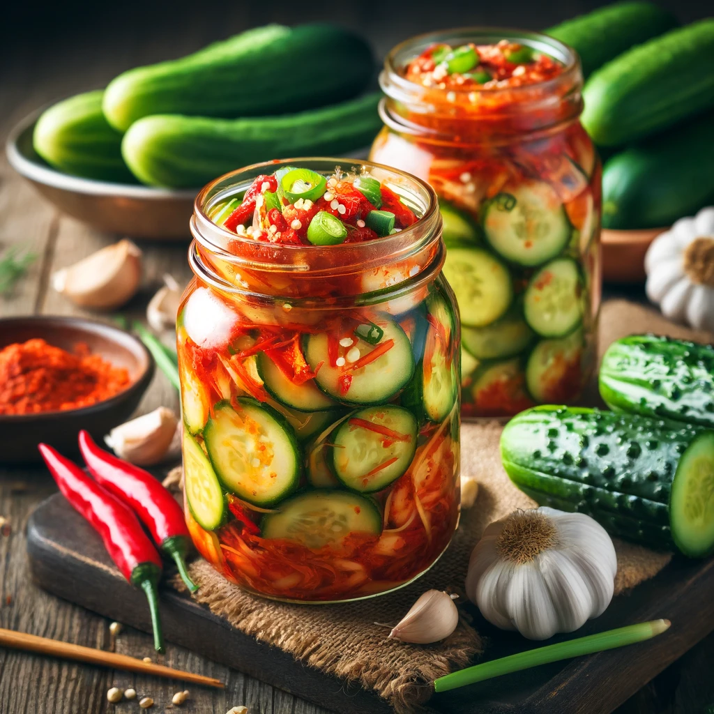 FERMENTED CUCUMBER KIMCHI-STYLE