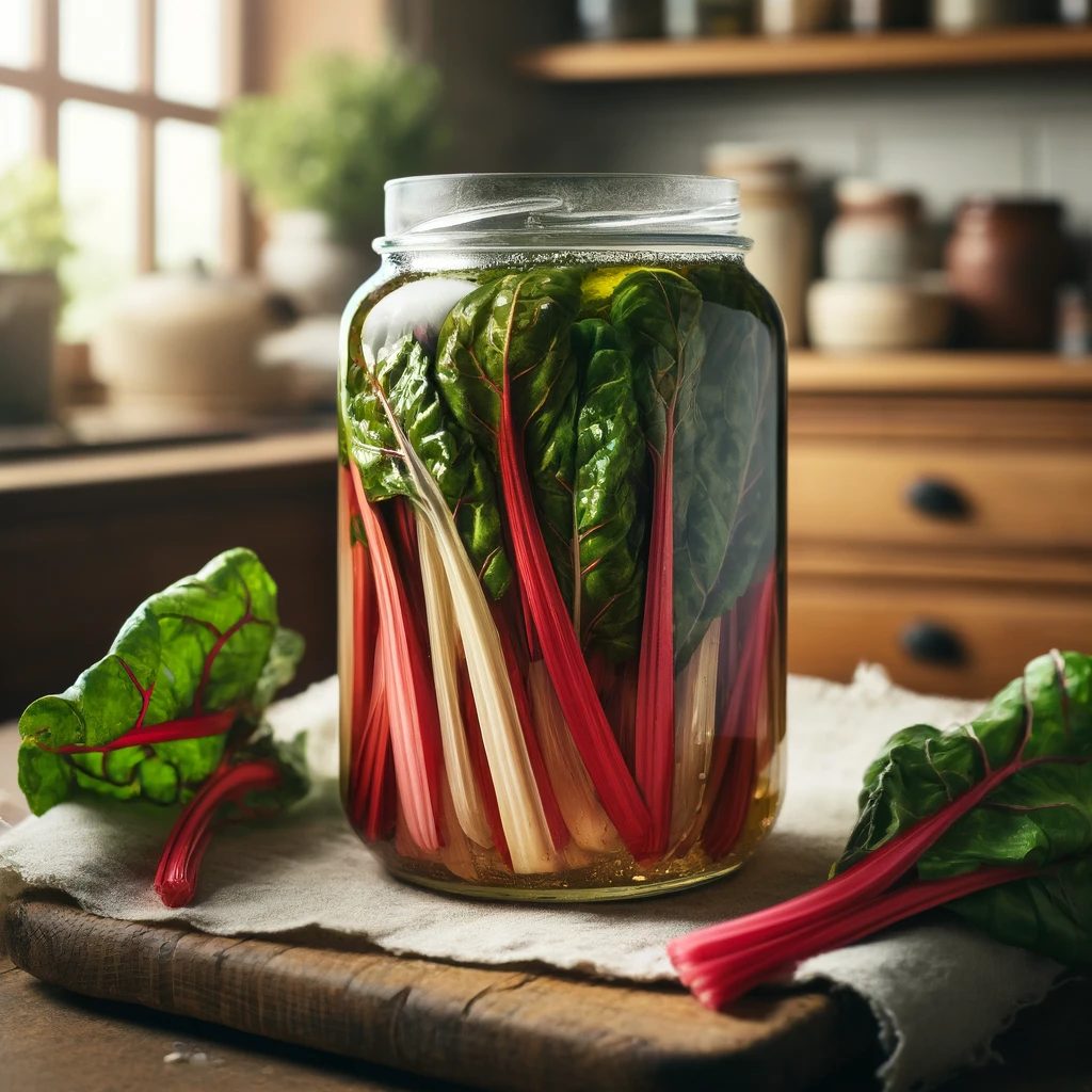 HOW TO MAKE FERMENTED SWISS CHARD STEMS